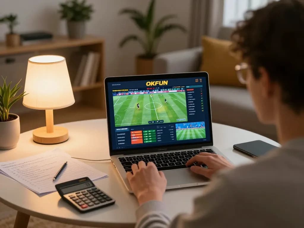 Betting strategy session using OKFUN’s platform for sports wagering analytics