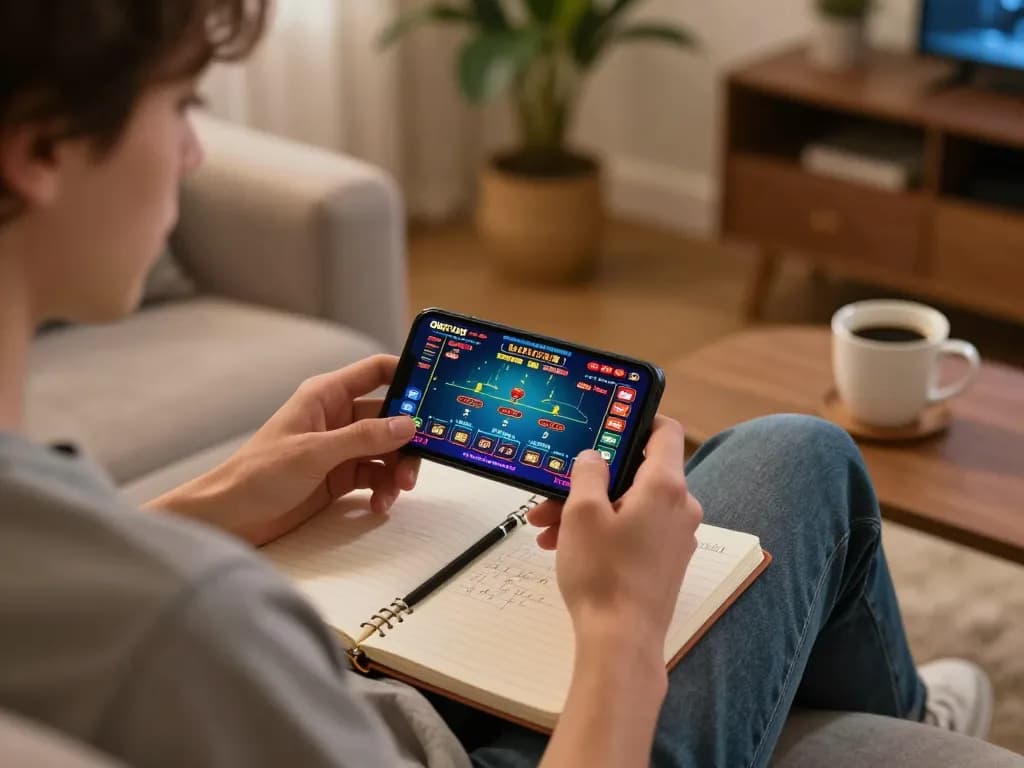 okfun players enjoying live dealer game and tracking strategies on their devices.