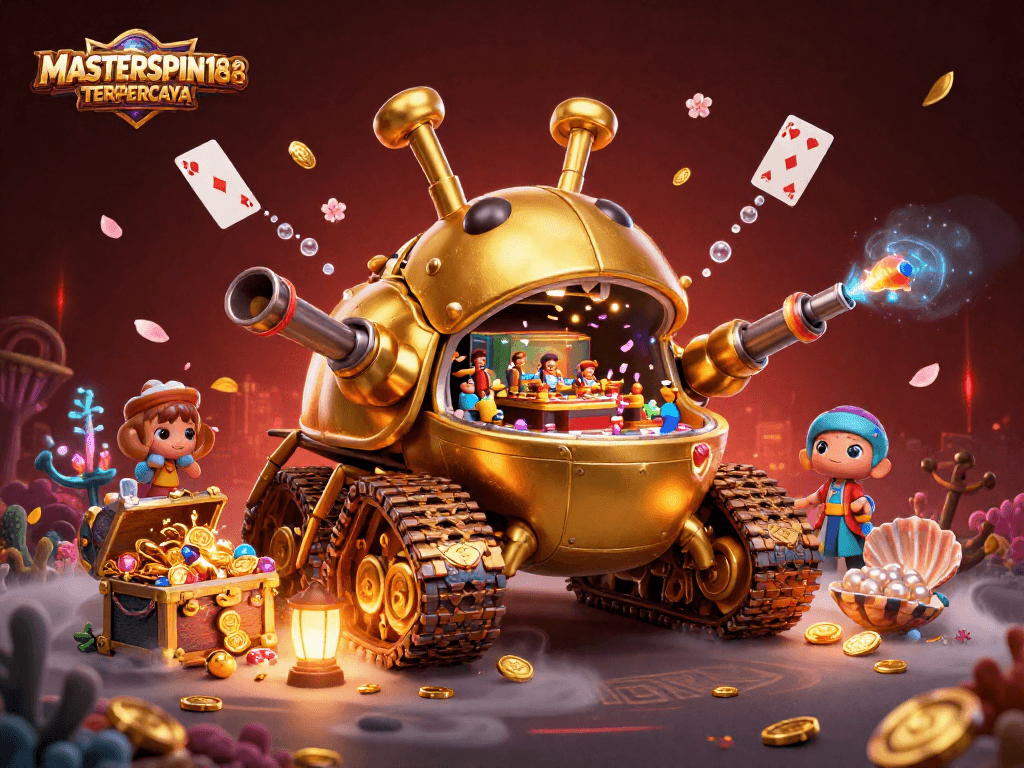 Engage in thrilling gameplay at MASTERSPIN188 TERPERCAYA with dynamic casino elements and vibrant 3D visuals.