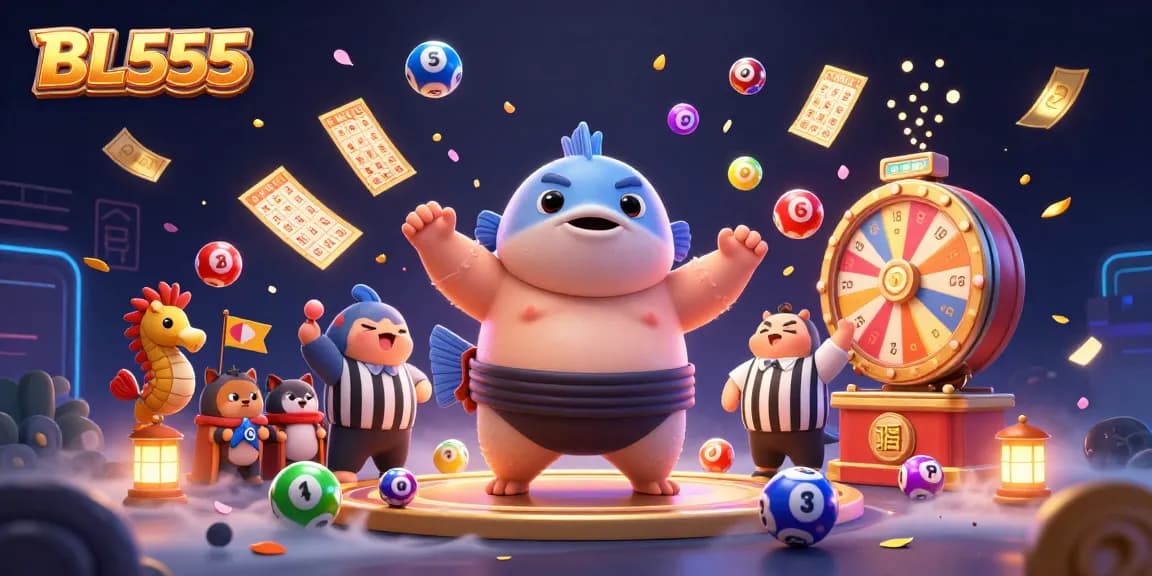 Experience the thrill of BL555 with lively characters amidst dynamic gambling elements in an exciting casino atmosphere.