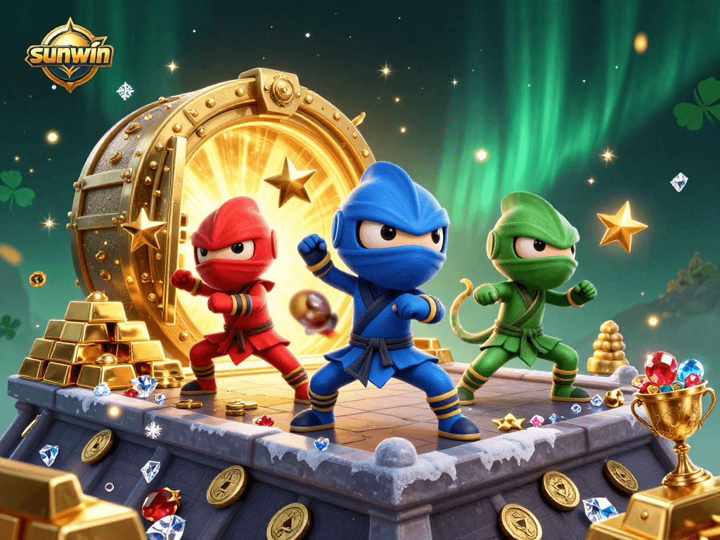 Unleash your luck with sunwin's vibrant ninja chameleons in this epic casino adventure.