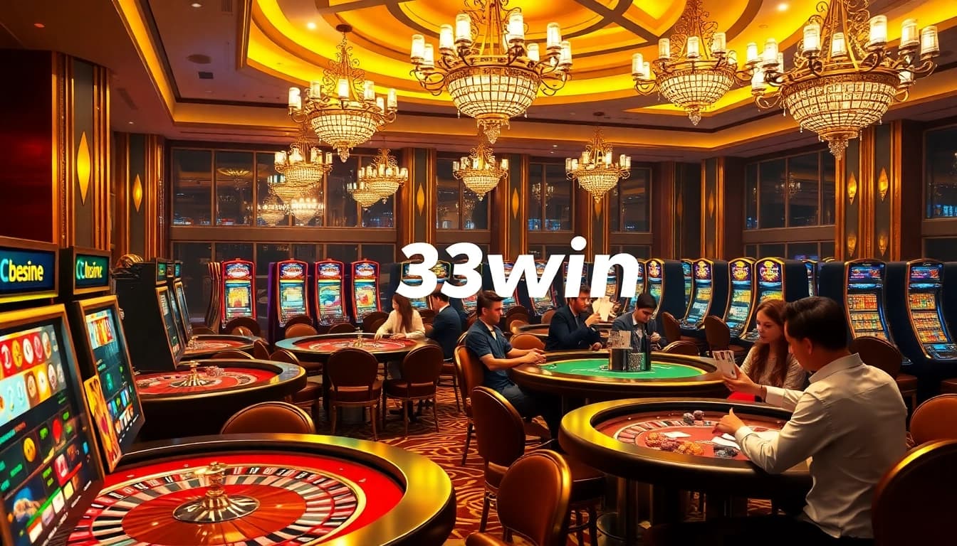 Experience the thrill of gaming at 33win with vibrant slots and table games action.