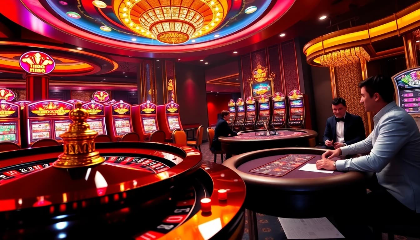 Experience the excitement of gambling at Hi88 with luxurious casino tables and thrilling gameplay.