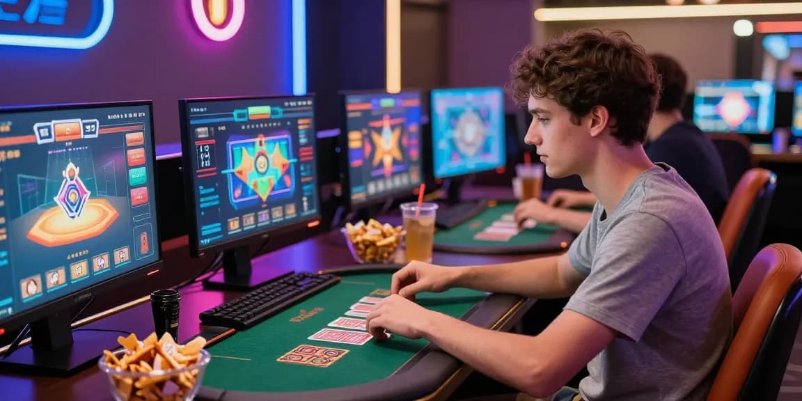 Pengguna bermain 68 game bài di lingkungan kasino online yang vibran.
