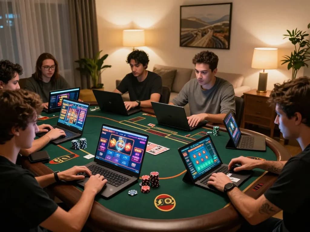 Players enjoy strategic gameplay at Fly88 online casino from the comfort of home, capturing key moments of action.