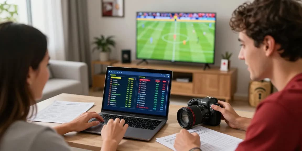 Tỷ lệ kèo nhà cái 5 showcased in an engaging home sports betting scene with bettors analyzing live statistics and odds.