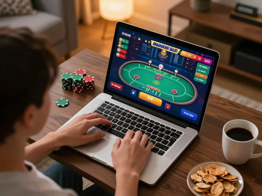 Engage in strategic online gaming at link vào o8 with exciting poker action on screen
