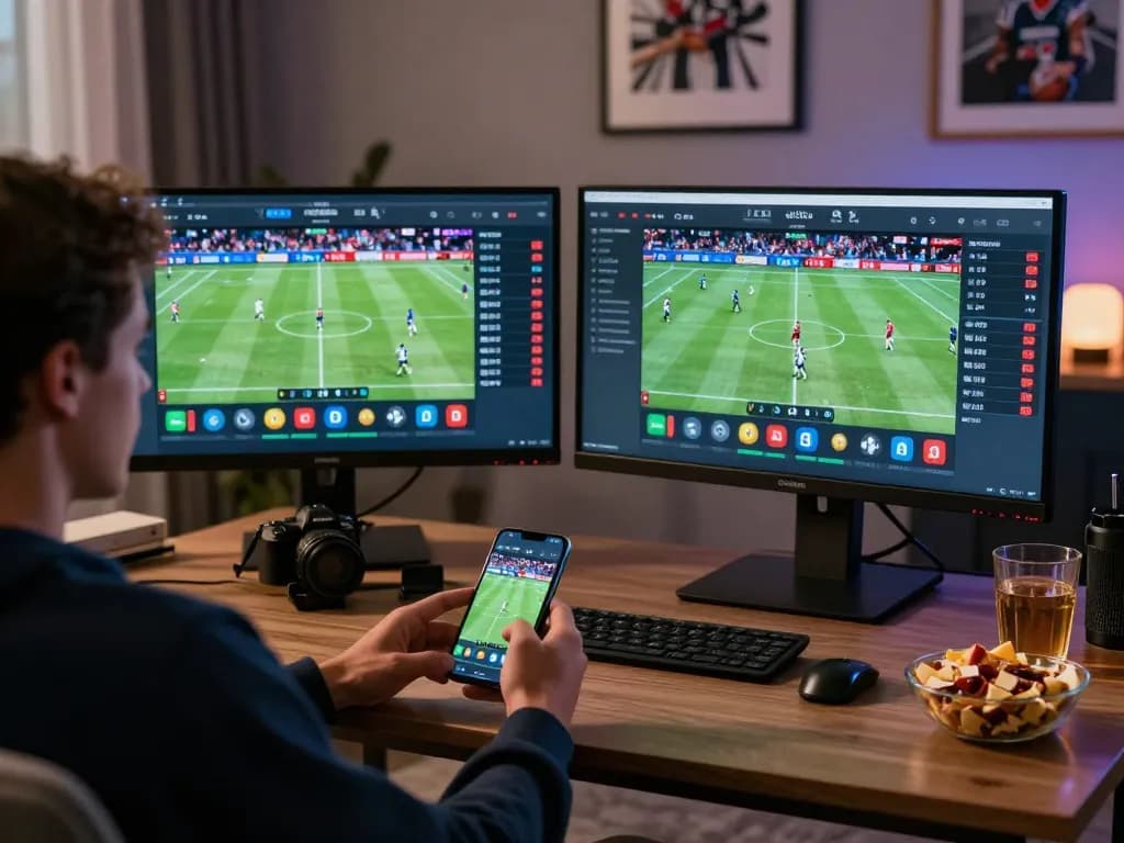 Engaging in strategic sports betting at trang chủ 79king with live odds interface and excited atmosphere.