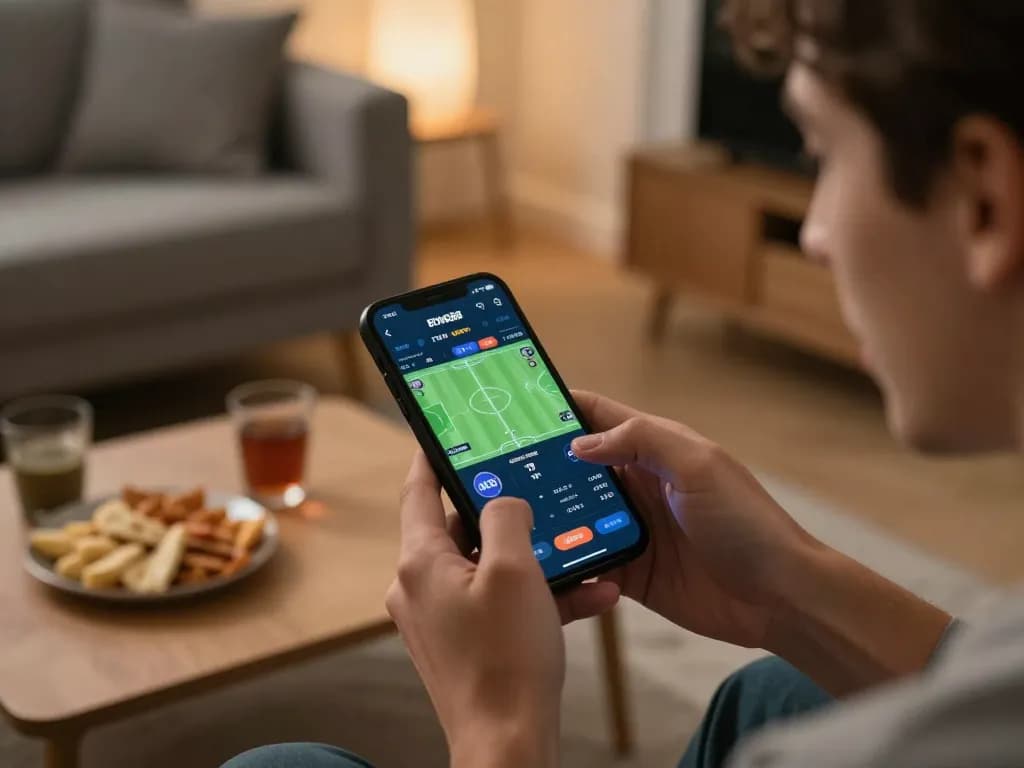 BONG88 app showcases live sports betting on smartphone, highlighting user engagement and excitement
