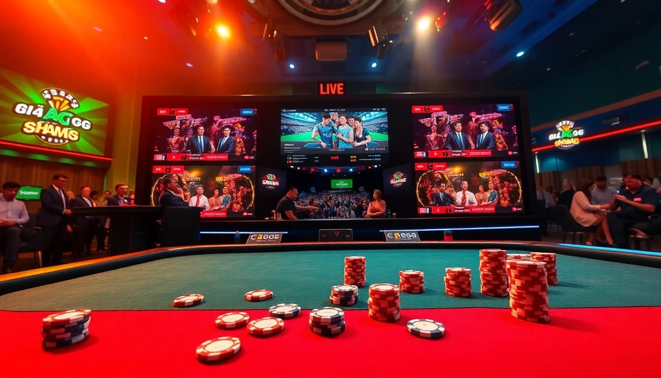 Engaging live đá gà thomo match interface showcasing vibrant gambling excitement.