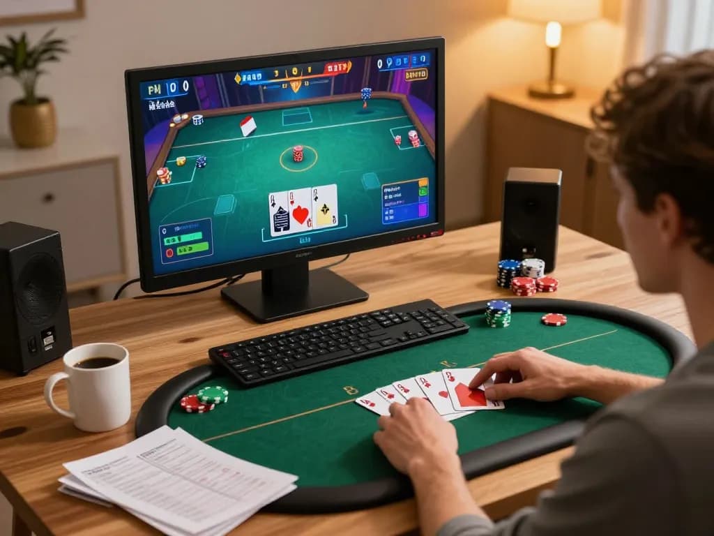Player enjoying an exciting online poker game with dynamic cards representing 789 strategies.
