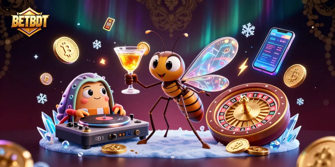 Experience thrilling gameplay at BETBDT with this vibrant 3D casino scene showcasing exciting characters and elements.