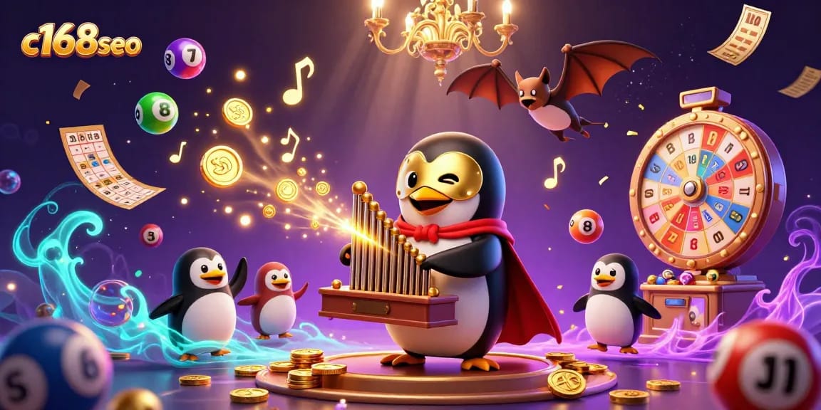 Experience exciting gaming with c168seo as the 3D phantom penguin organist unleashes golden coin prizes.