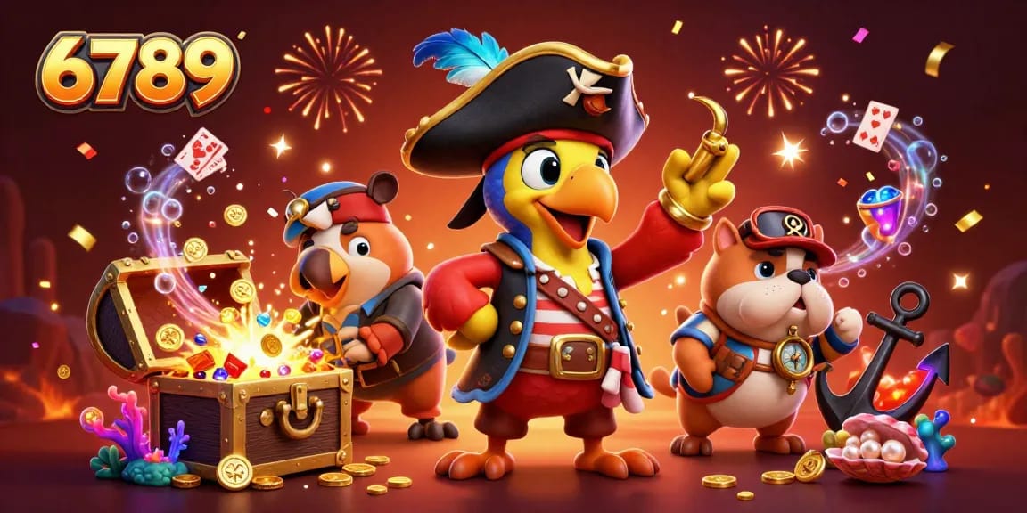 Spin the reels at 6789 with colorful casino treasures and lively characters creating excitement.