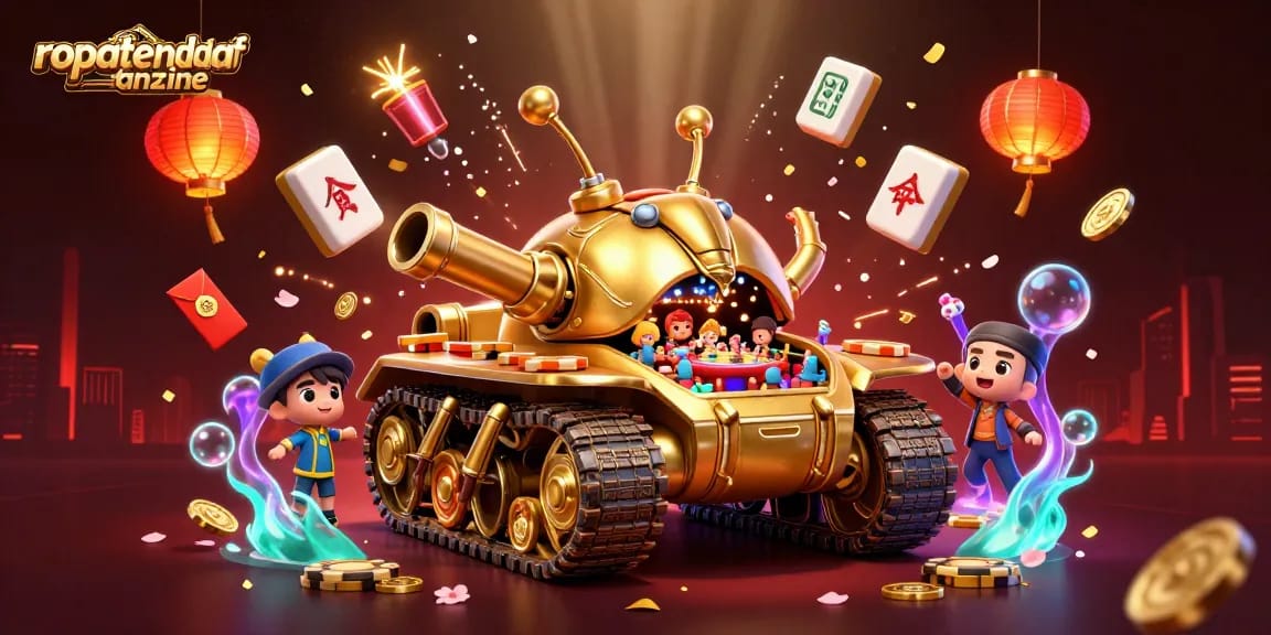 Experience interactive gaming with ropatendidafanzine's vibrant casino scene featuring a golden beetle tank.