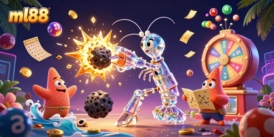 Engage with the thrilling ml88 casino, as galactic samurai and starfish navigate dynamic lottery elements.