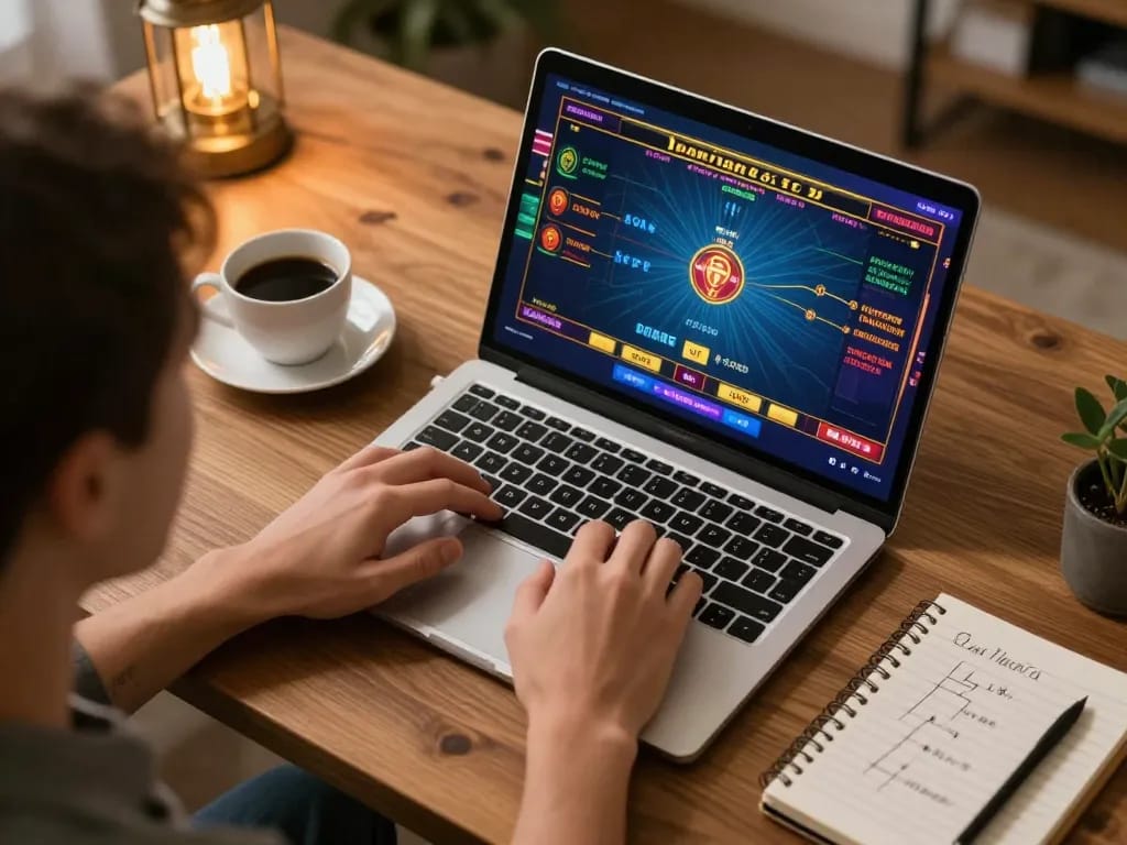 Player engaging with the phpvip online casino interface, showcasing live dealer excitement and strategic gameplay.