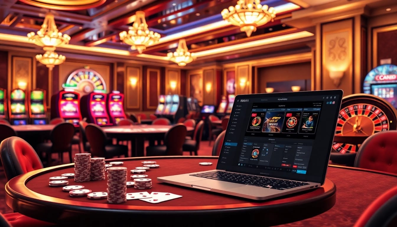 Experience a thrilling casino scene with active players and sparkling slot machines at https://f1686s.com/.