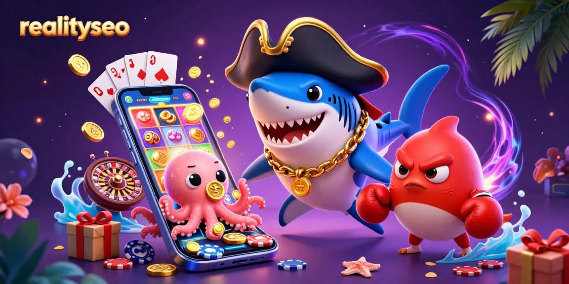Experience the thrill of slots and jackpots with realityseo's colorful casino scene featuring vibrant characters and engaging game elements.