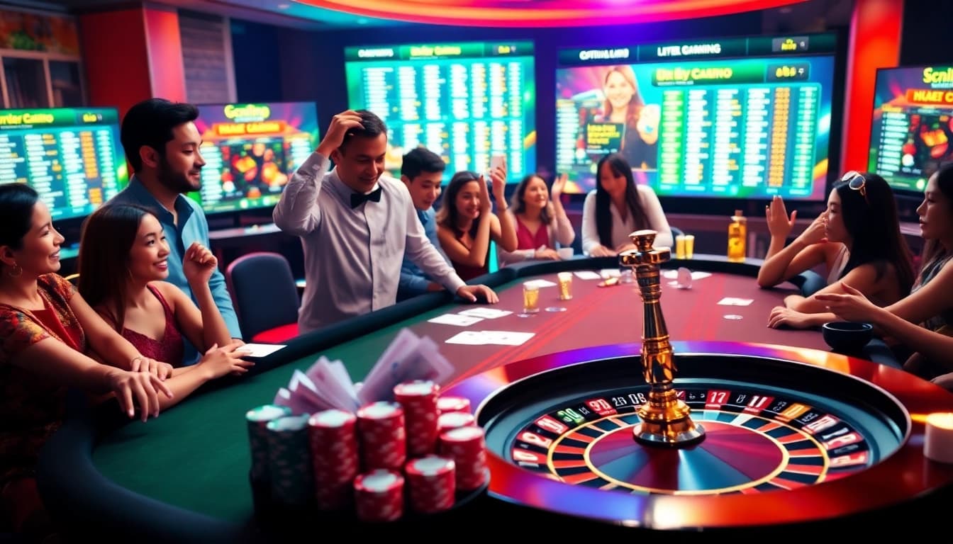 Engage in thrilling online games at trang chủ thabet with poker chips and cards on display.
