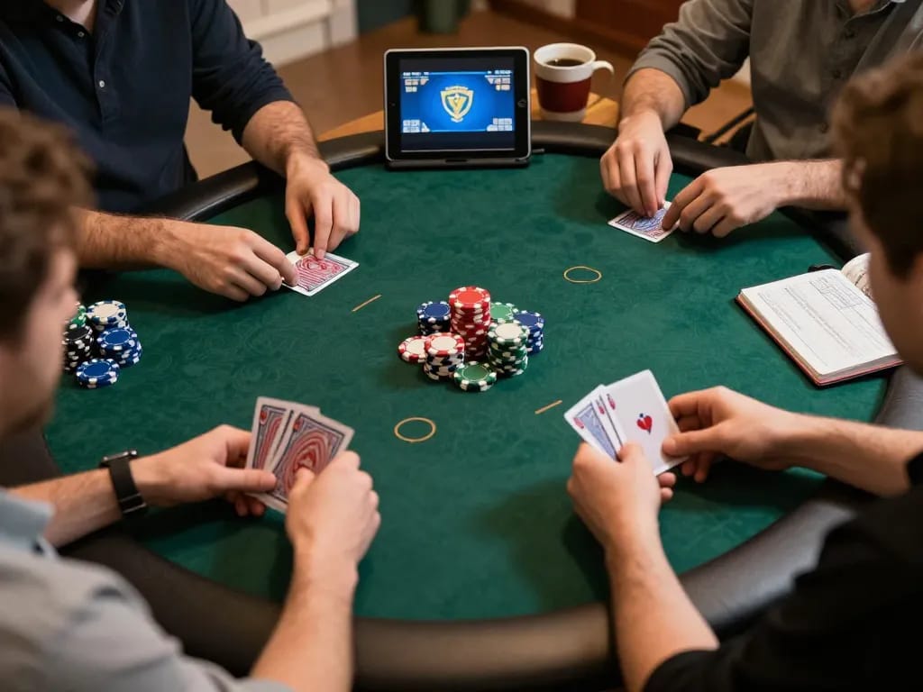 Players enjoying a thrilling poker game on F168 platform with strategic betting.