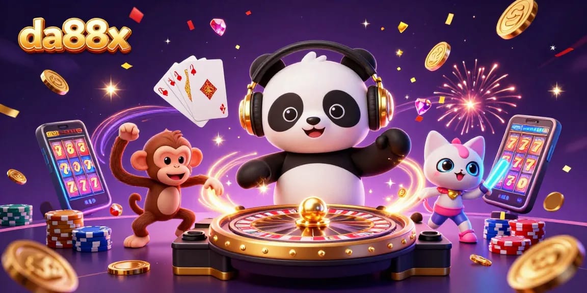 Experience the thrilling da88x casino action with a DJ panda, breakdancing monkey, and glowing kitten!