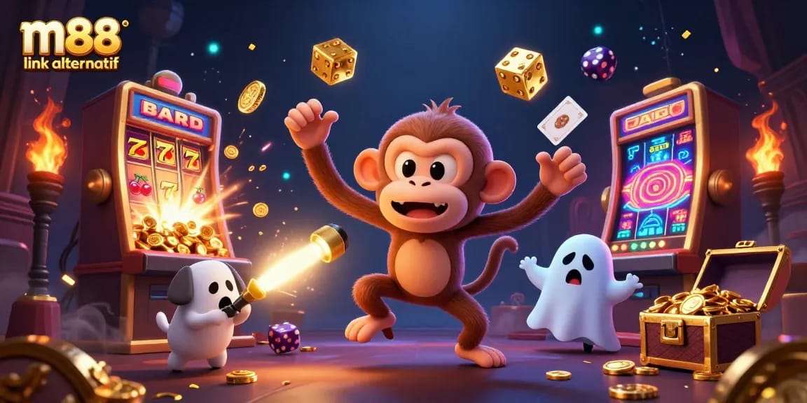 Experience the excitement of M88 link alternatif with vibrant casino elements and engaging characters.