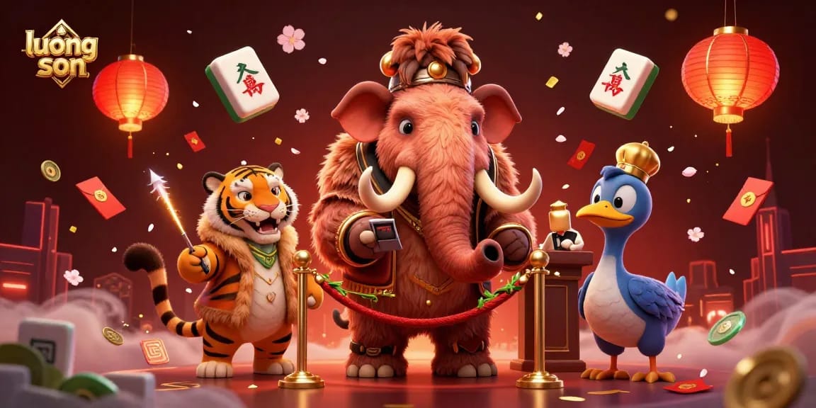 Engage with luong son at the vibrant casino, featuring a woolly mammoth bouncer and exciting gaming elements.