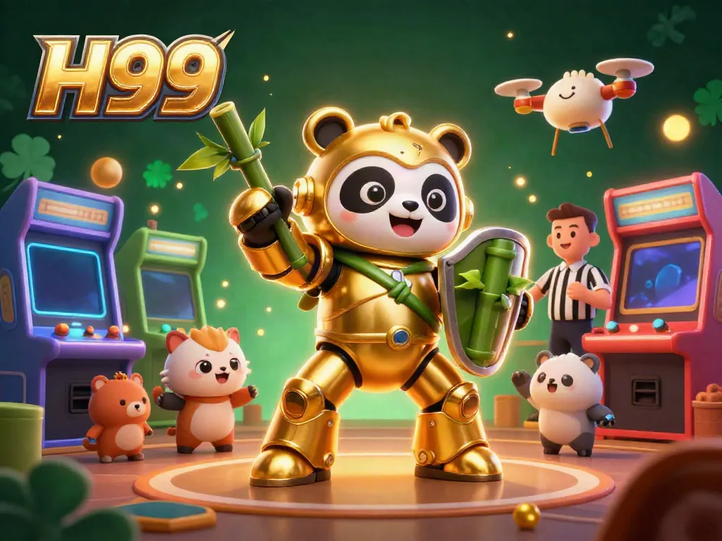 Experience thrilling H99 action in a vibrant casino arena filled with game machines and cheering spectators.