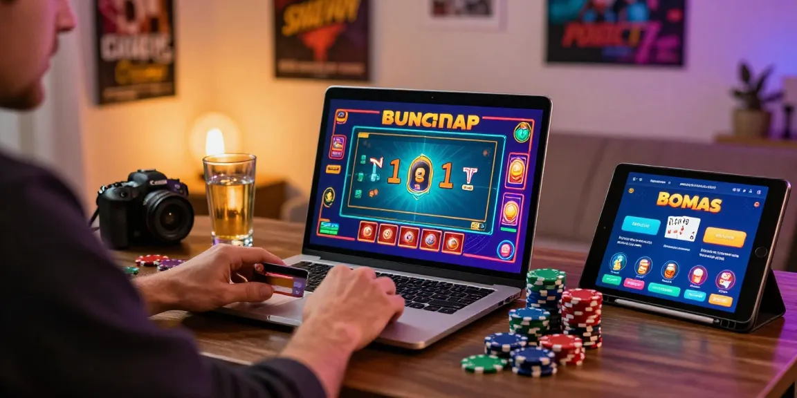 Player enjoying a gaming session at a credit card casino with vibrant graphics and inviting atmosphere.