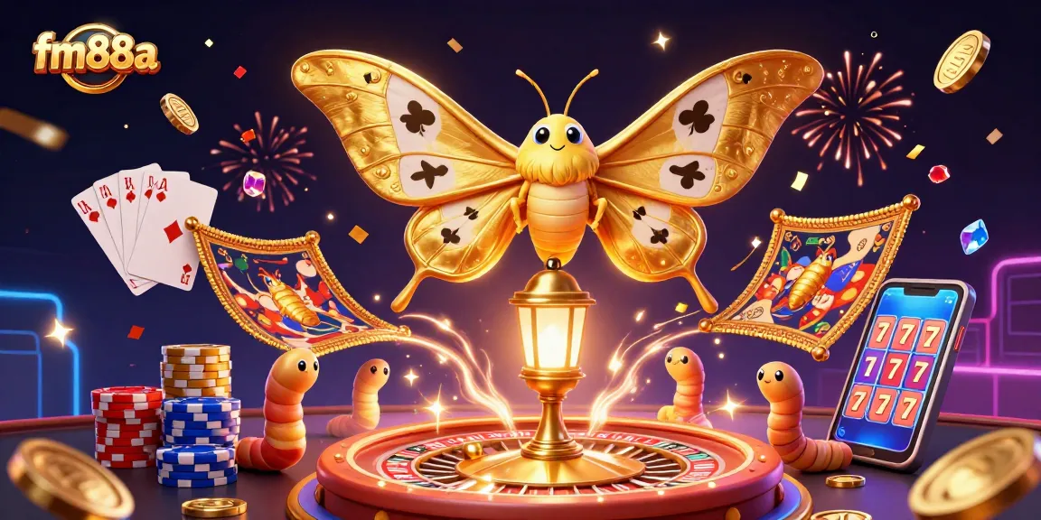 Experience thrilling gaming at fm88a with a vibrant universe of casino-themed characters, dazzling gold coins, and sparkling gems.