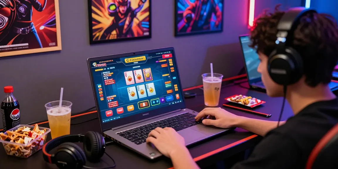 Excited player immersed in 68gamebai online gaming experience.