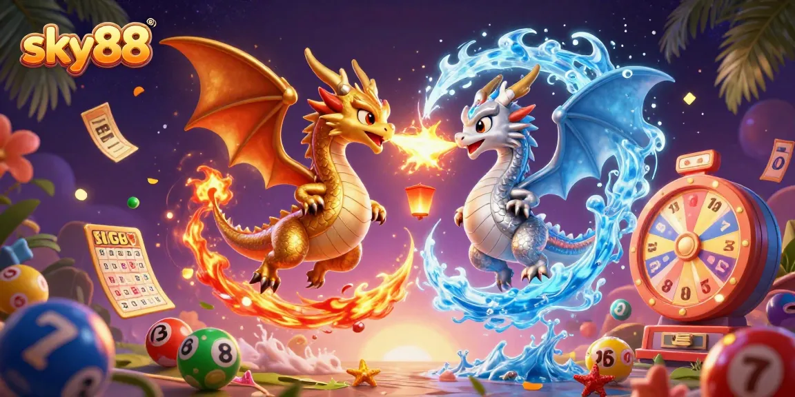 Engage with exciting lottery games at sky88 featuring colorful dynamic elements and captivating dragons.