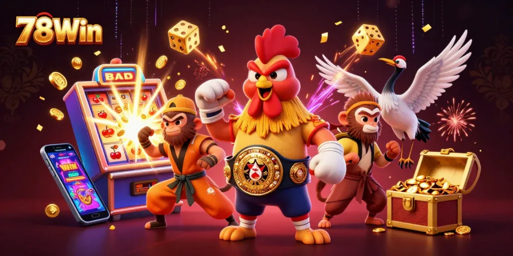 Engage in thrilling jackpots at 78Win with exciting slot games and dynamic casino elements.