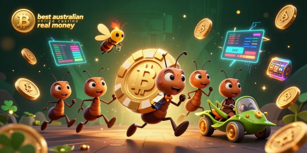 Experience the excitement of the best australian online casino real money with ants on a heist adventure!